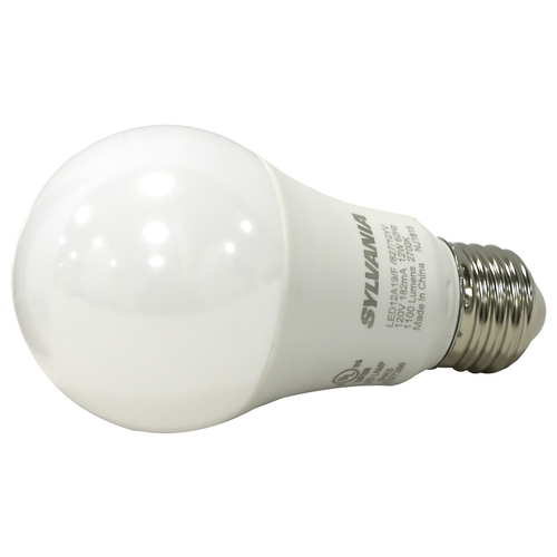 LED Bulb, General Purpose, A19 Lamp, 75 W Equivalent, E26 Lamp Base, Frosted, Warm White Light - pack of 4