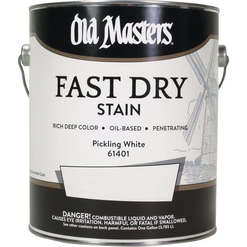 Old Masters 61401 Fast Dry Stain, Pickling White, Liquid, 1 gal