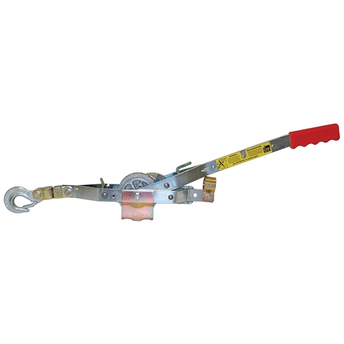Rope Puller, 0.75 ton Lifting, 1500 lb Pull Force, 8 in Mini Between Hooks, 1/2 in Dia Rope/Cable