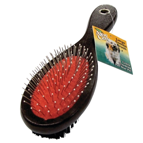 Aloe Care 06408 06408 Pin and Bristle Brush Combo, Large, Fiber, Dog