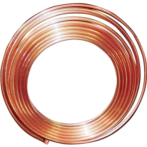 1X100K Copper Tubing, 1 in, 100 ft L, Soft, Type K, Coil