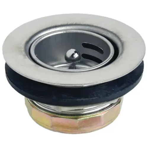 Basket Strainer Assembly, 2-13/16 in Dia, Stainless Steel, For: 2-13/16 x 1-3/4 in Small Opening Sink