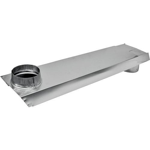 LAMBRO INDUSTRIES 3005 Dryer Vent Duct, 2 in W, 6 in H, 90 deg Angle, Aluminum