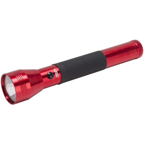 Flashlight, D Battery, D Battery, LED Lamp, 300 Lumens, 210 m Beam Distance, 6 hrs Run Time, Red