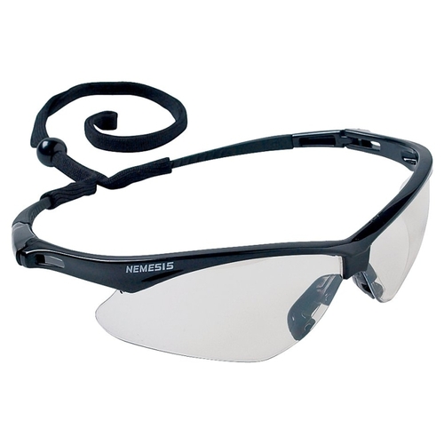 SAFETY Nemesis Series Safety Glasses, Mirror Lens, Polycarbonate Lens, Wraparound Frame