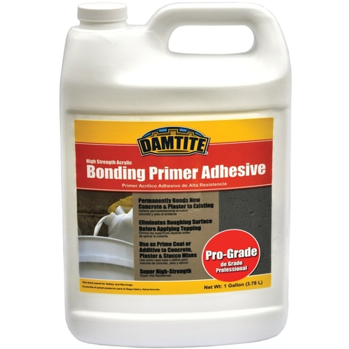 DAMTITE 05610 Primer Adhesive, Liquid, Ammonia, White, 1 gal Bottle