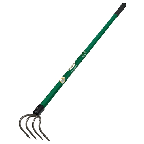 Landscapers Select 34576 Garden Cultivator, 5 in L Tine, 4-Tine, Ergonomic Handle