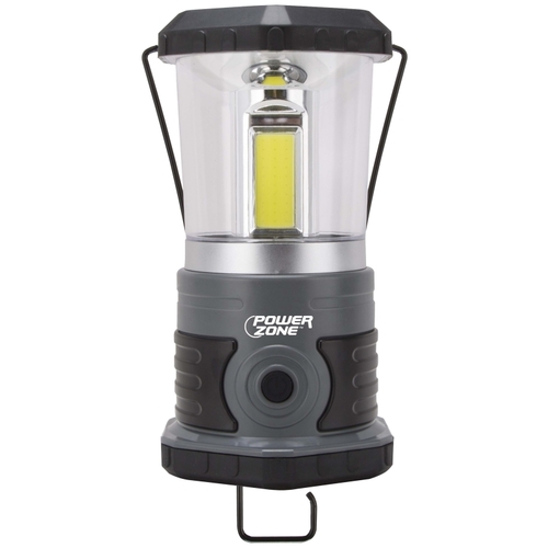 Portable Lantern, D Battery, D Battery, LED Lamp, 1250 Lumens, 25 m Beam Distance, 40 hrs Run Time Black with Gray