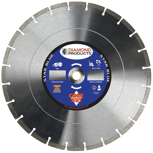 Diamond 85261 Circular Saw Blade, 14 in Dia, Universal Arbor, Diamond Cutting Edge