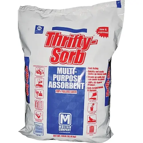 Premium Granular Absorbent, 40 lb Poly Bag, Solid, Odorless Gray/Tan