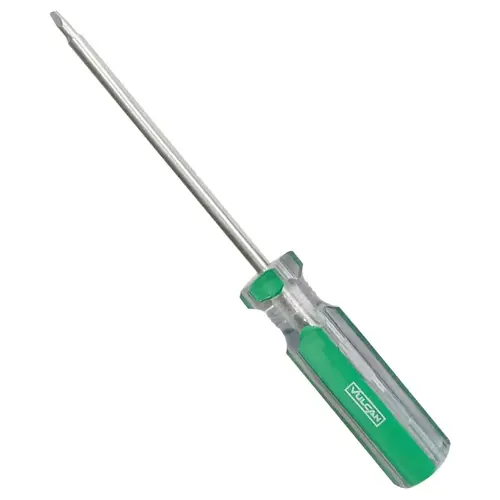 Screwdriver, S1 Drive, Square Drive, 7 in OAL, 4 in L Shank, Plastic Handle Chrome-Plated