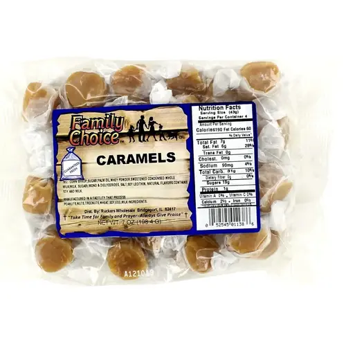 Family Choice 1138 Candy, Caramel Flavor, 8 oz