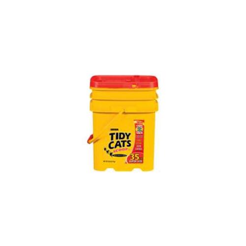 Tidy Cats 7023010709 7023001669 Cat Litter, 35 lb Capacity, Gray/Tan, Granular Pail