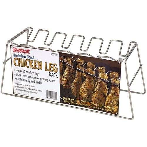 Bayou Classic 0770-XCP4 Chicken Leg Rack, Stainless Steel - pack of 4