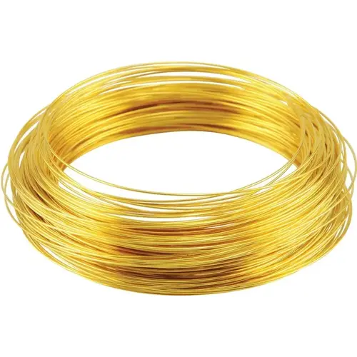 Utility Wire, 50 ft L, 20 Gauge, Brass