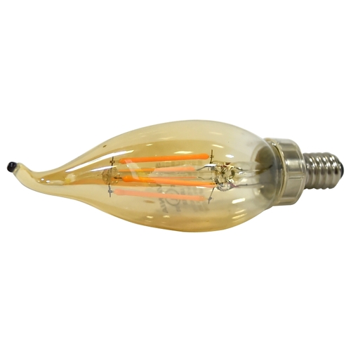 Ultra Vintage LED Lamp, Decorative, B10 Lamp, 40 W Equivalent, E12 Lamp Base, Dimmable, Clear