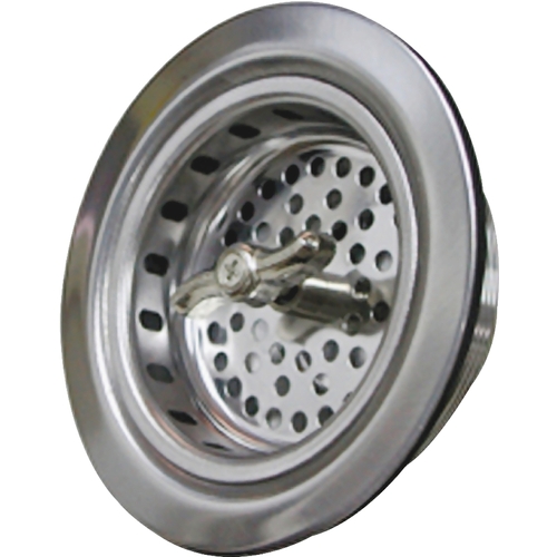 Basket Strainer Assembly, 4.4 in Dia, For: 3-1/2 to 4 in Dia Opening Sink Stainless Steel