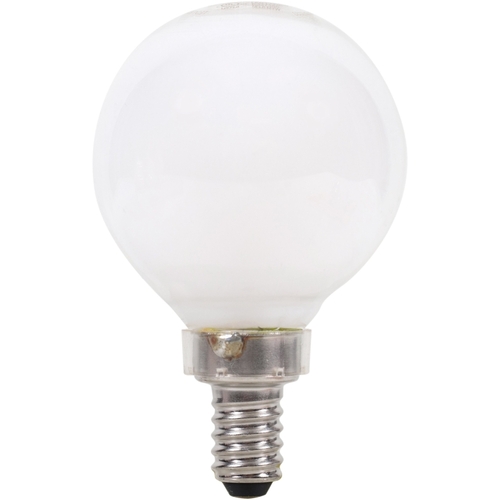 Natural LED Bulb, Decorative, G16.5 Lamp, 40 W Equivalent, E12 Lamp Base, Dimmable, Frosted - pack of 2