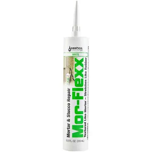 Mortar and Stucco Repair, White, Viscous Paste, 10.5 oz Cartridge - pack of 12