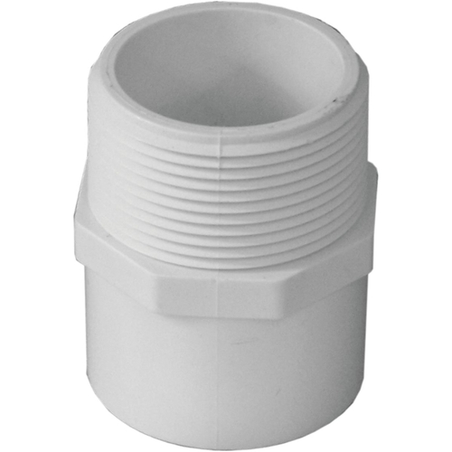 436169BC Pressure Pipe Adapter, 1-1/2 x 1-1/4 in, Slip x MIP, PVC, SCH 40 Schedule