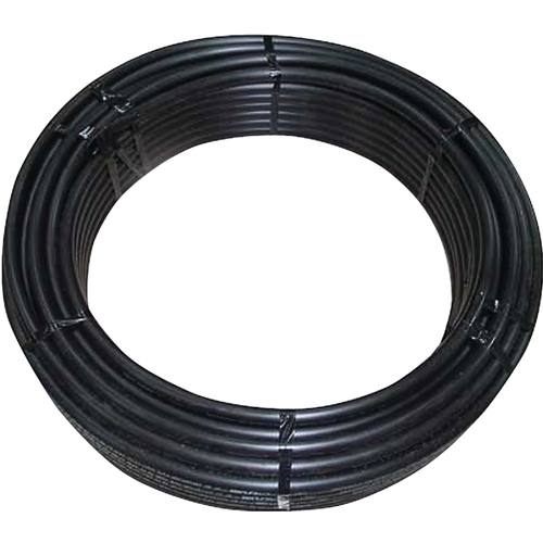 SPARTAN 100 Series Pipe Tubing, 1-1/4 in, Plastic, Black, 100 ft L