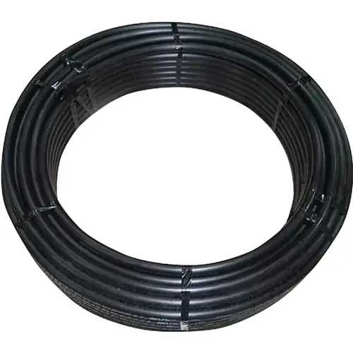 SPARTAN 100 Series Pipe Tubing, 1-1/4 in, Plastic, Black, 100 ft L