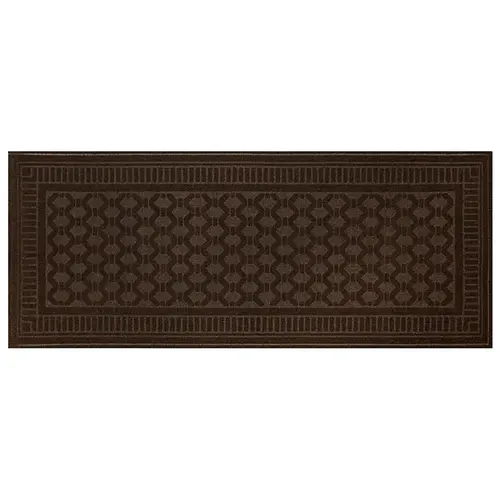 Multy Home 1005046 Embossed Mat, 5 ft L, 2 ft W, 0.16 in Thick, Andor Pattern, Polyester Rug, Black