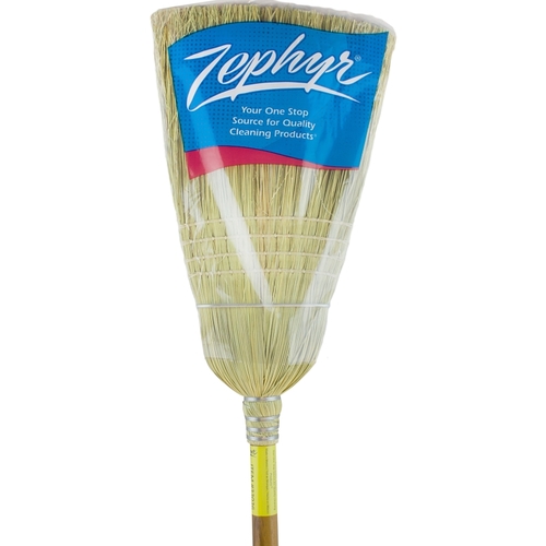 ZEPHYR INDUSTRIES 33036 Warehouse Broom, #34 Sweep Face, Natural Fiber Bristle, Amber