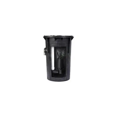 SUPERIOR PUMP 93015 Sewage Pump Kit, 1-Phase, 7.6 A, 120 V, 0.5 hp, 2 in Outlet, 25 ft Max Head, 80 gpm, Iron