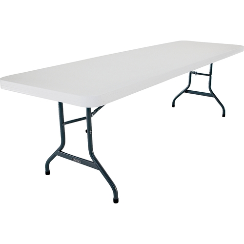 LIFETIME PRODUCTS INC 22980 2980 Folding Table, Steel Frame, Polyethylene Tabletop, Gray/White