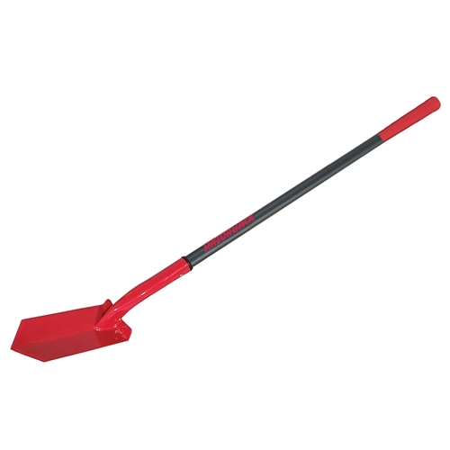 Trenching Shovel, 5 in W Blade, Steel Blade, Fiberglass Handle, Extra Long Handle, 43 in L Handle