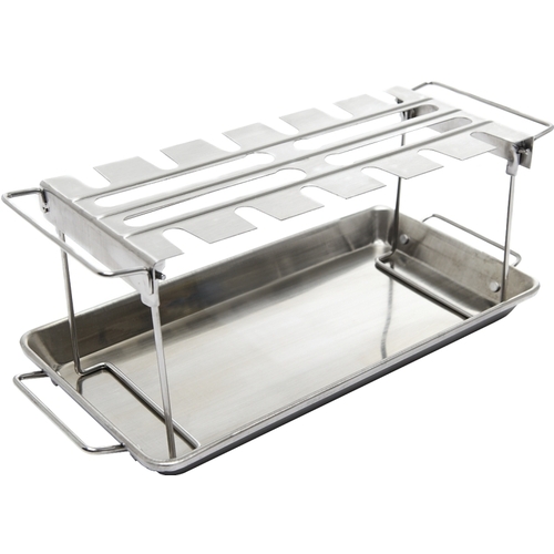 Broil King 64152 Wing Rack and Pan, Stainless Steel
