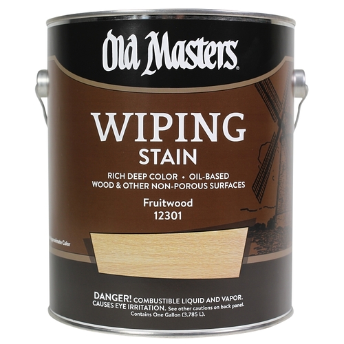 Old Masters 12301 Wiping Stain, Fruitwood, Liquid, 1 gal, Can