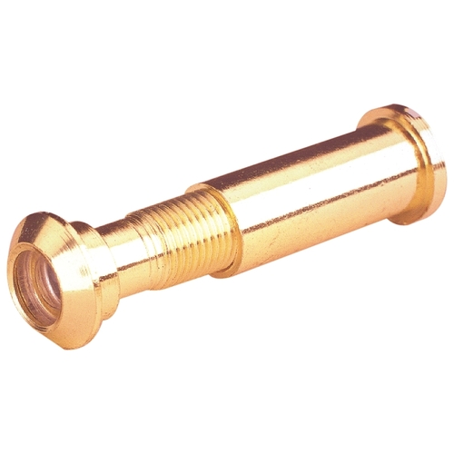 Door Viewer, 160 deg Viewing, 1-5/16 to 2-1/8 in Thick Door, Solid Brass, Brass