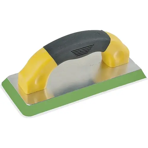 Grout Float, 9 in L, 4 in W, Comfort-Grip Handle, Rubber, Black/Green/Yellow