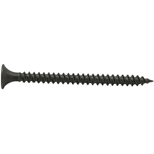 0 Screw, #6 Thread, 1-5/8 in L, Fine Thread, Bugle Head, Phillips Drive, Sharp Point, Phosphate