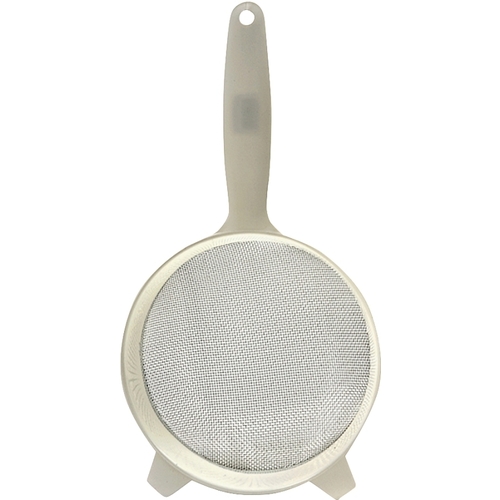 Strainer, Stainless Steel, 6 in Dia, Plastic Handle