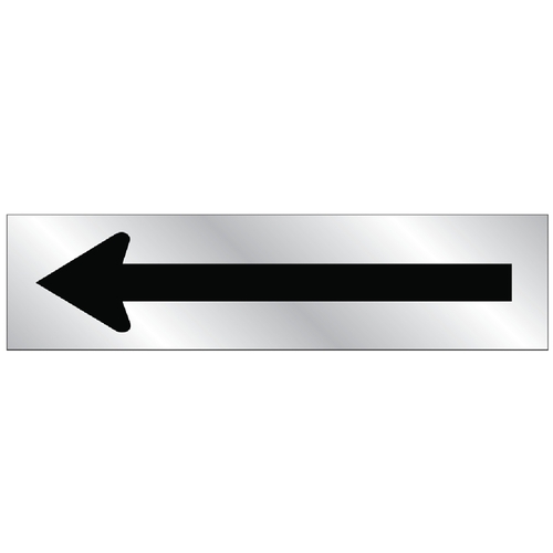 Hy-Ko 486-XCP10 Safety Sign, Arrow, Silver Background, Vinyl, 2 in L, 8 in W - pack of 10