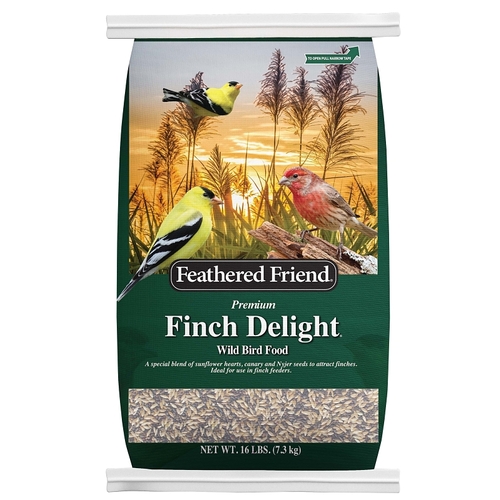 Feathered Friend 14412 FINCH DELIGHT Series 14177 Wild Bird Food, Premium, 16 lb Bag