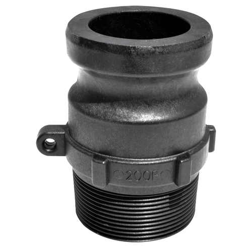 F Series Camlock Coupling, 3 in, Male Adapter x MNPT, Plastic