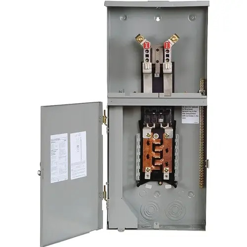 Meter Combination Load Center, 200 A, 8 -Space, 4 -Jaw, 16 -Circuit, NEMA 3R Enclosure