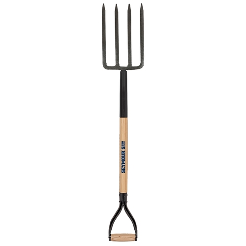 S550 Forged Series Spading Fork, 8 in L Tines, 4 -Tine, Steel Tine, Hardwood Handle, 29 in L Handle
