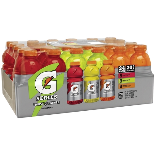 Gatorade 20781 Thirst Quencher Sports Drink, Liquid, Fruit Punch, Lemon, Orange Flavor, 20 oz Bottle