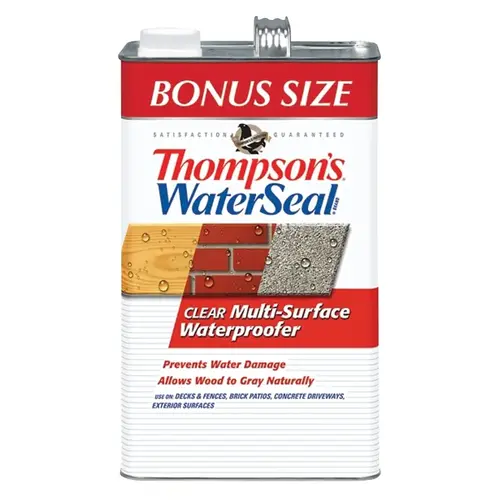 Thompson's Waterseal TH.024111-03 Waterproofer, Clear, 1.2 gal, Can