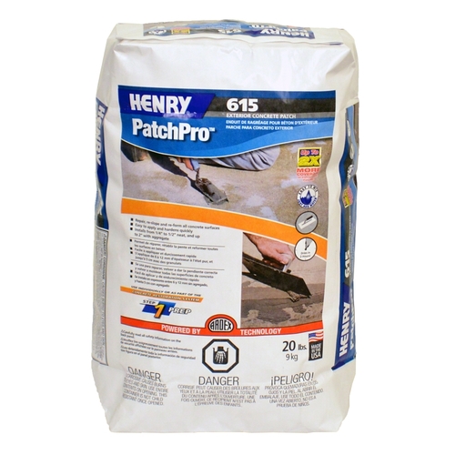 HENRY 16336 615 PatchPro Exterior Concrete Patch, Gray, 20 lb Bag