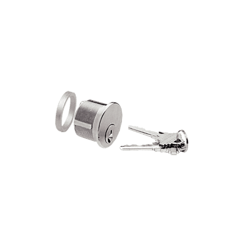 CRL DRA50BS Brushed Stainless Keyed Cylinder for Center Lock With Deadlatch