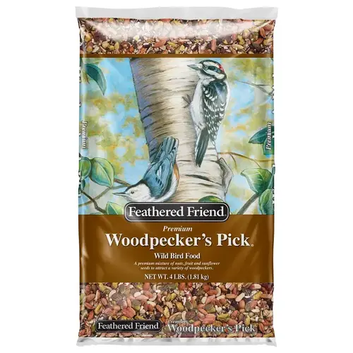 Feathered Friend 14413 WOODPECKER's Pick Series 14178 Wild Bird Food, Premium, 4 lb Bag