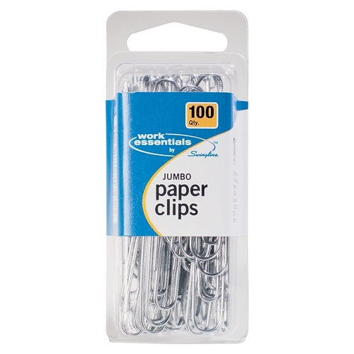 Swingline A70725855 Work Essentials Paper Clip, Jumbo, Silver - pack of 100