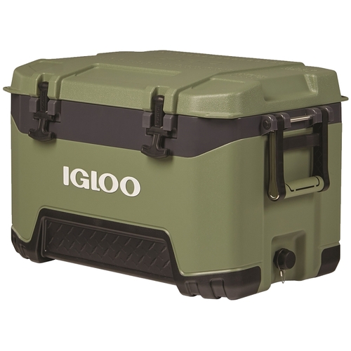 Igloo 50540 BMX 000 Cooler, 83 Can Cooler, Plastic/Rubber/Stainless Steel, Oil Green, 5 days Ice Retention