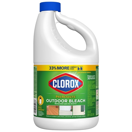 CLOROX 32438 ProResults Outdoor Bleach, 81 oz, Liquid, Bleach, Pale Yellow